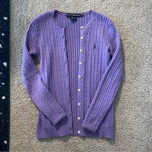 ralph lauren cable knit cardigan